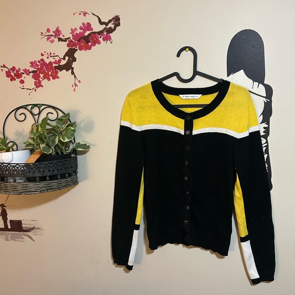 Black, Yellow & White Bianca Nygard Sweater - Picture 3 of 7